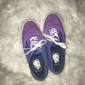 Ombré blue and purple vans